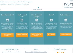 How idnet.net looks like on a tablet such as an iPad.