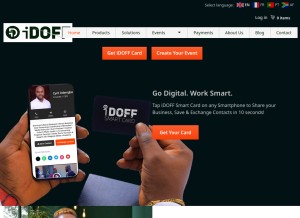 How idoffsmartcard.com looks like on a tablet such as an iPad.
