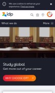 How idp.com looks like on a mobile device such as an iPhone.