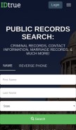 How idtrue.com looks like on a mobile device such as an iPhone.
