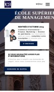 How ieaparis.fr looks like on a mobile device such as an iPhone.