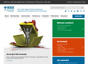 How ieee.org looks like on a tablet such as an iPad.