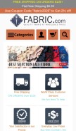 How ifabric.com looks like on a mobile device such as an iPhone.