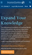 How ifebp.org looks like on a mobile device such as an iPhone.