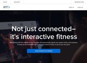 How ifit.com looks like on a tablet such as an iPad.