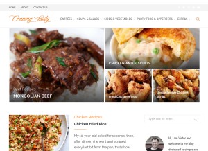 How ifoodblogger.com looks like on a tablet such as an iPad.