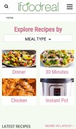 How ifoodreal.com looks like on a mobile device such as an iPhone.