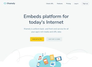 How iframely.com looks like on a tablet such as an iPad.