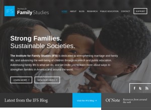 How ifstudies.org looks like on a tablet such as an iPad.