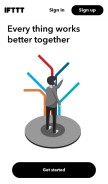 How ifttt.com looks like on a mobile device such as an iPhone.