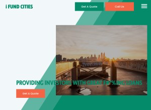 How ifundcities.com looks like on a tablet such as an iPad.