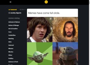 How ifunny.co looks like on a tablet such as an iPad.