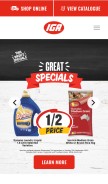 How iga.com.au looks like on a mobile device such as an iPhone.