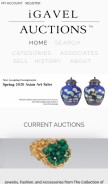 How igavelauctions.com looks like on a mobile device such as an iPhone.