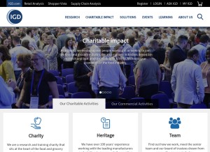 How igd.com looks like on a tablet such as an iPad.