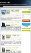 How igetintopc.com looks like on a mobile device such as an iPhone.
