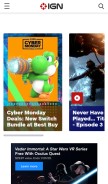 How ign.com looks like on a mobile device such as an iPhone.