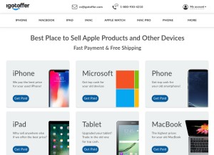 How igotoffer.com looks like on a tablet such as an iPad.