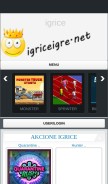 How igriceigre.net looks like on a mobile device such as an iPhone.