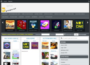 How igriceigre.net looks like on a tablet such as an iPad.
