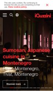 How iguzzini.com looks like on a mobile device such as an iPhone.