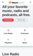 How iheart.com looks like on a mobile device such as an iPhone.