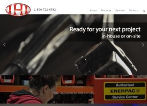 How ihi-indy.com looks like on a tablet such as an iPad.