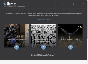How ihmc.us looks like on a tablet such as an iPad.