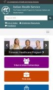 How ihs.gov looks like on a mobile device such as an iPhone.