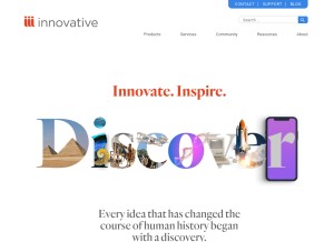 How iii.com looks like on a tablet such as an iPad.