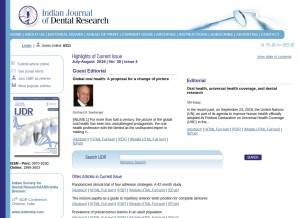 How ijdr.in looks like on a tablet such as an iPad.