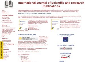 How ijsrp.org looks like on a tablet such as an iPad.