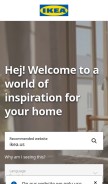 How ikea.com looks like on a mobile device such as an iPhone.