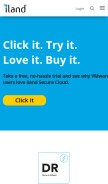 How ilandcloud.com looks like on a mobile device such as an iPhone.
