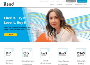 How ilandcloud.com looks like on a tablet such as an iPad.
