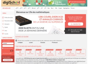 How ilemaths.net looks like on a tablet such as an iPad.