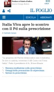 How ilfoglio.it looks like on a mobile device such as an iPhone.