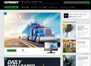 How iliketowastemytime.com looks like on a tablet such as an iPad.