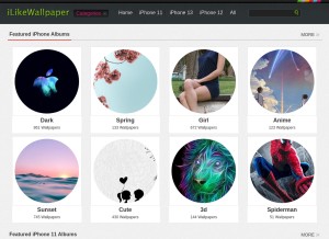 How ilikewallpaper.net looks like on a tablet such as an iPad.
