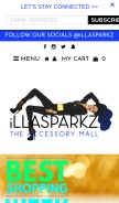 How illasparkz.com looks like on a mobile device such as an iPhone.