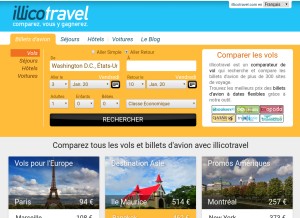 How illicotravel.com looks like on a tablet such as an iPad.