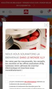 How illy.com looks like on a mobile device such as an iPhone.