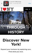 How iloveny.com looks like on a mobile device such as an iPhone.