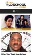 How iloveoldschoolmusic.com looks like on a mobile device such as an iPhone.
