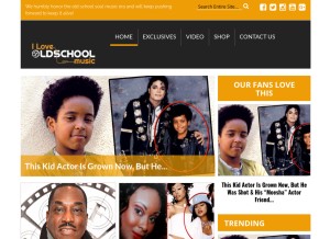 How iloveoldschoolmusic.com looks like on a tablet such as an iPad.