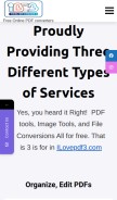 How ilovepdf3.com looks like on a mobile device such as an iPhone.