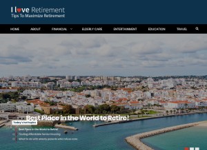 How iloveretirement.com looks like on a tablet such as an iPad.