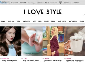 How ilovestyle.com looks like on a tablet such as an iPad.
