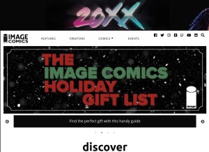 How imagecomics.com looks like on a tablet such as an iPad.