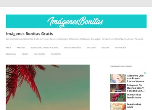 How imagenesbonitasgratis.com looks like on a tablet such as an iPad.